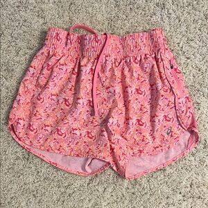 Asics Pink and Orange Running Shorts